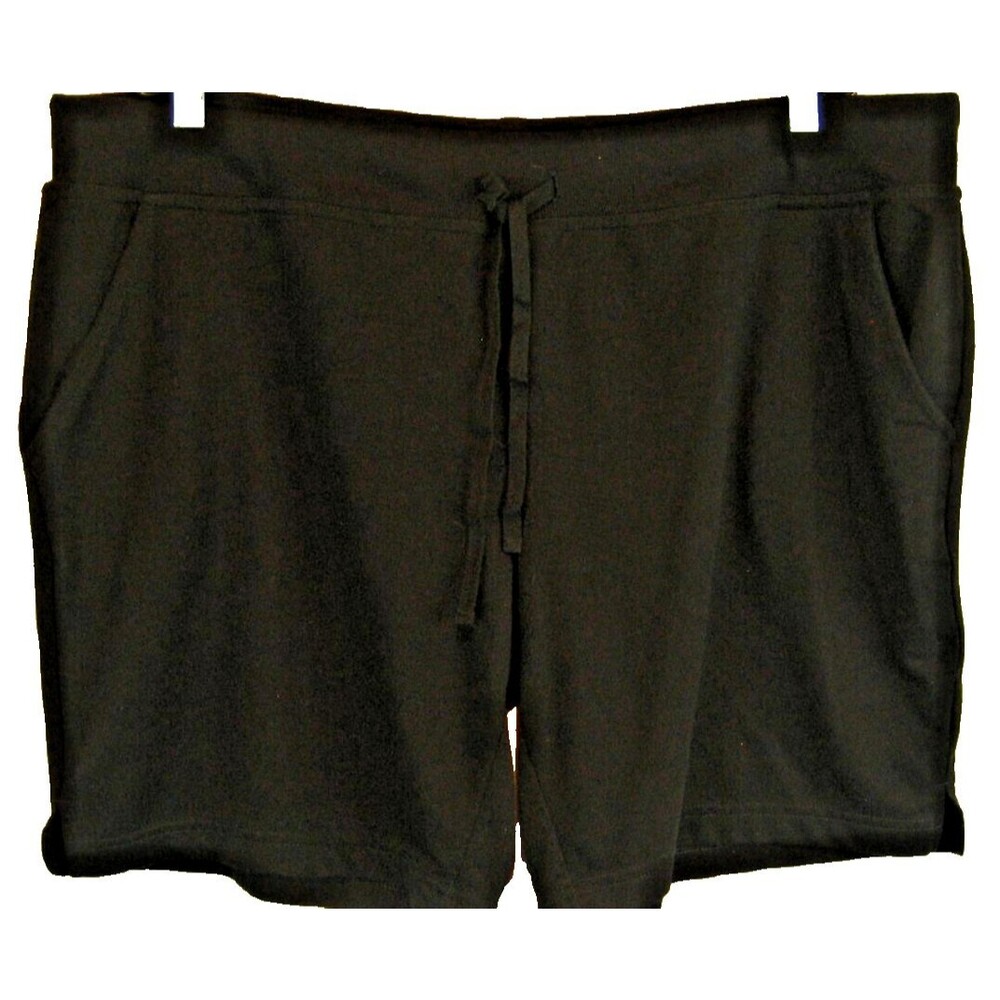 Womns NWOT Starter Athletic Black Jersey Rayon Drawstring Shorts sz 3XL(40x8x9r)